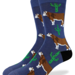 Good Luck Sock Men's Cactus Cow Socks