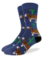 Good Luck Sock Men's Cactus Cow Socks