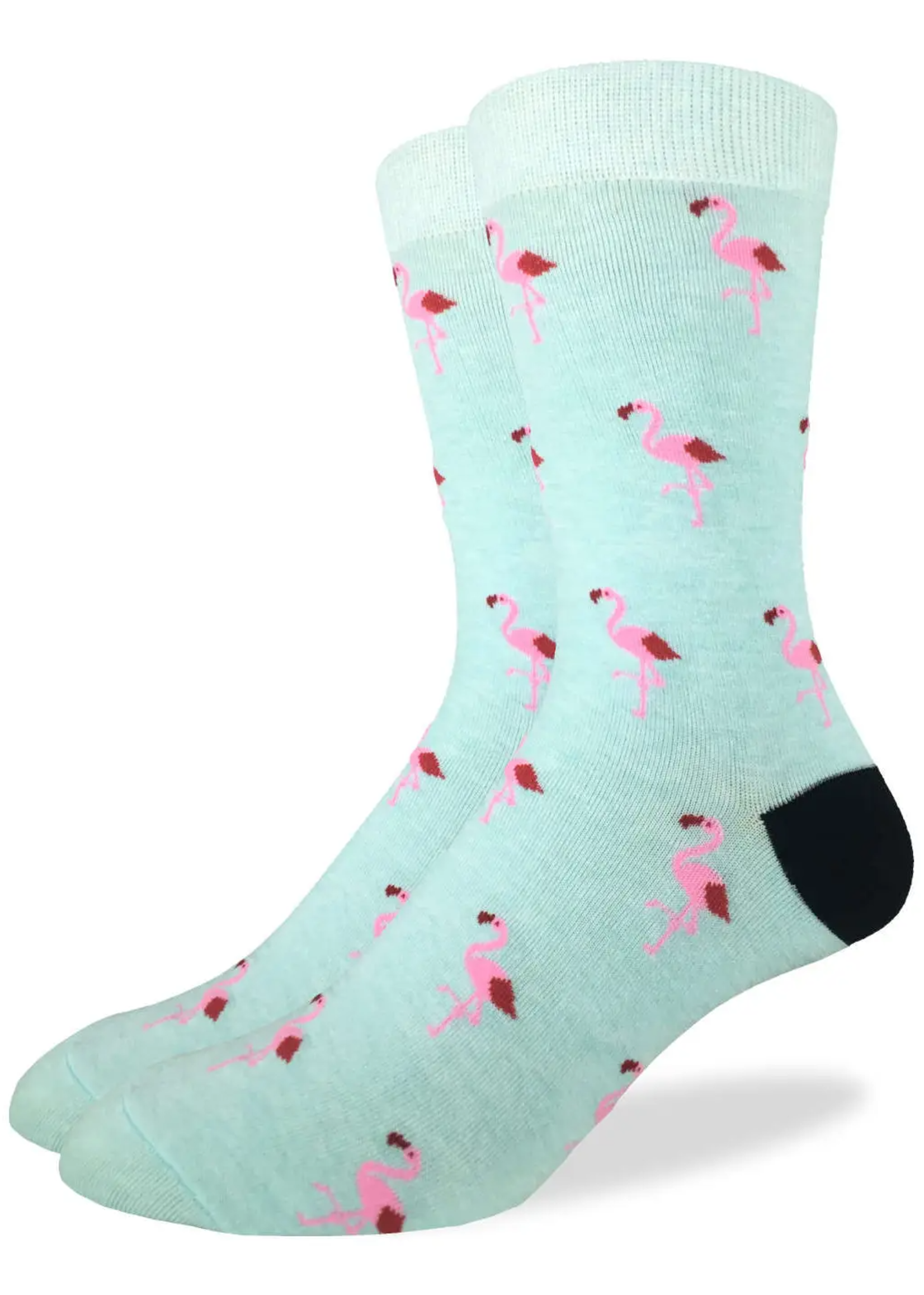 Good Luck Sock Men's Mint Flamingo Party Socks