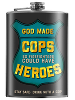 God Made Cops flask