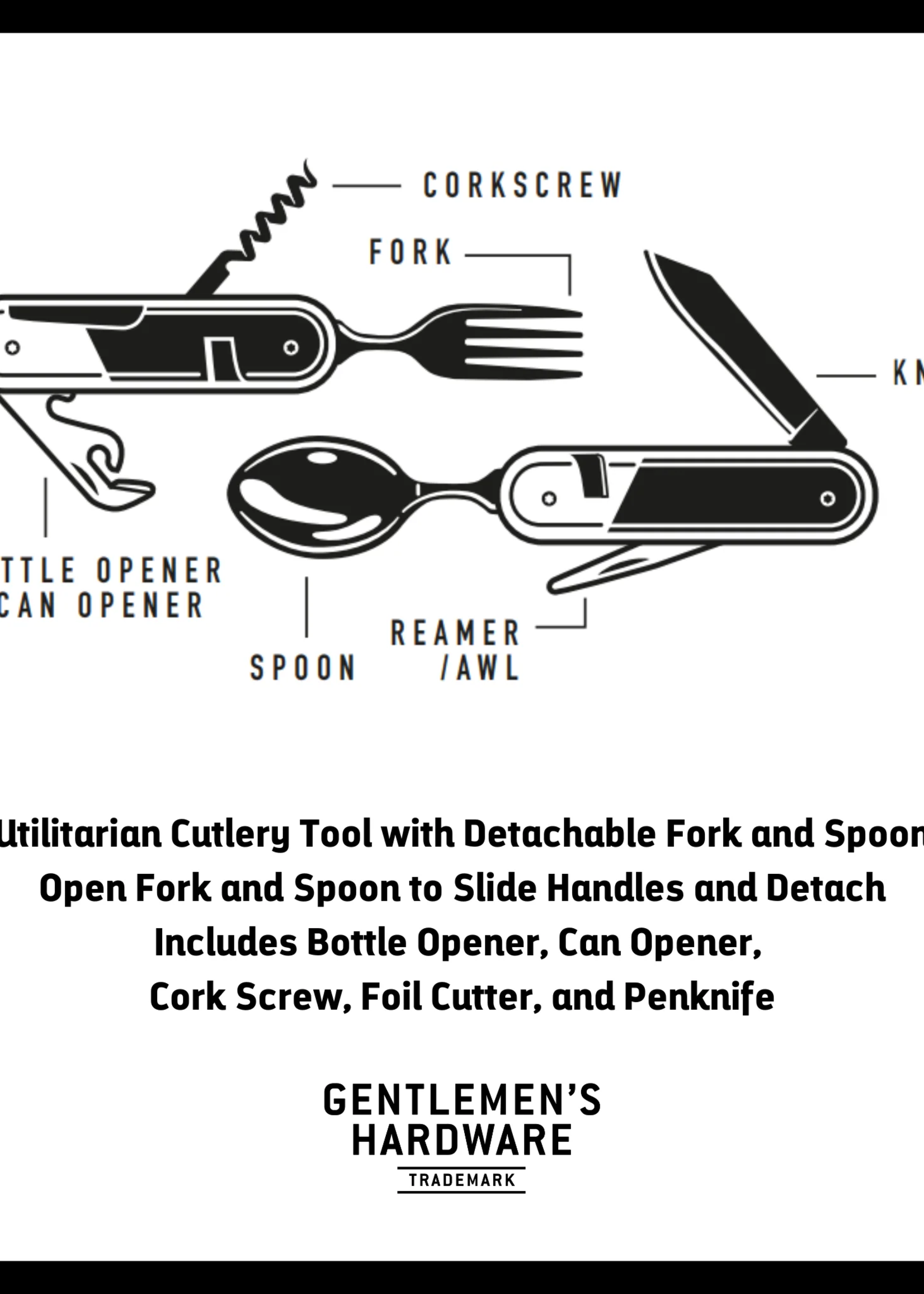 Gentlemen's Hardware GH Camping Cutlery Tool