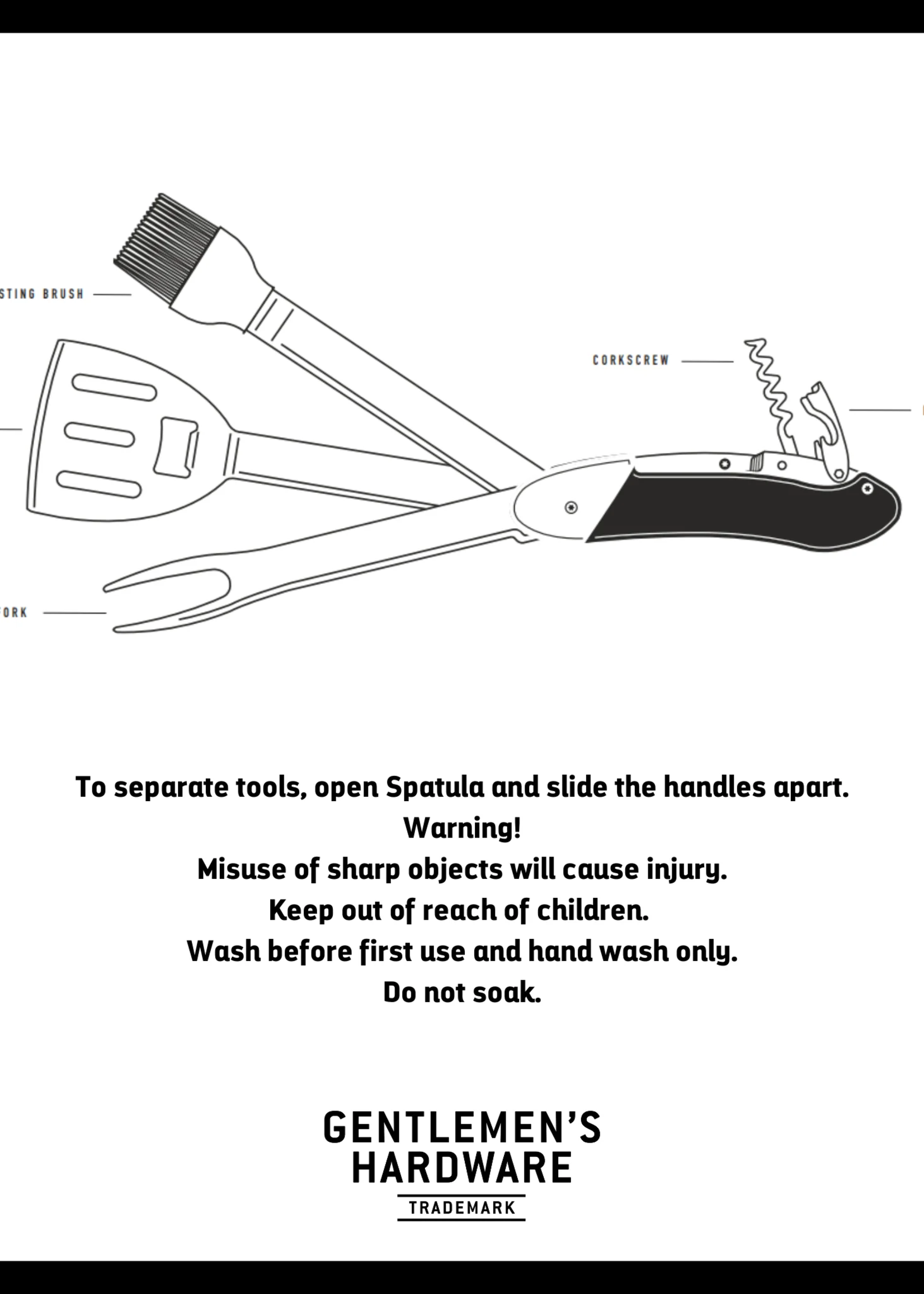 Gentlemen's Hardware GH BBQ multi tool
