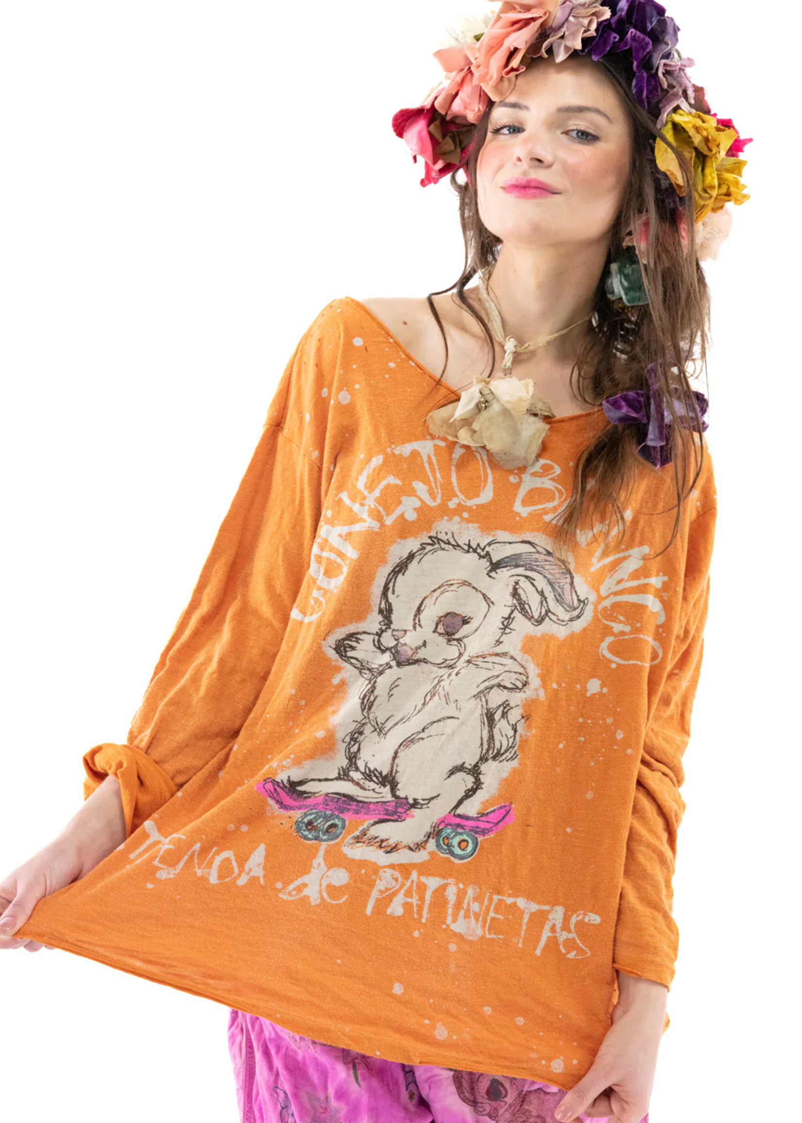 Magnolia Pearl New Release 5- 3 Conejo Blanco Viggo Tee Top 1502 Marmalade