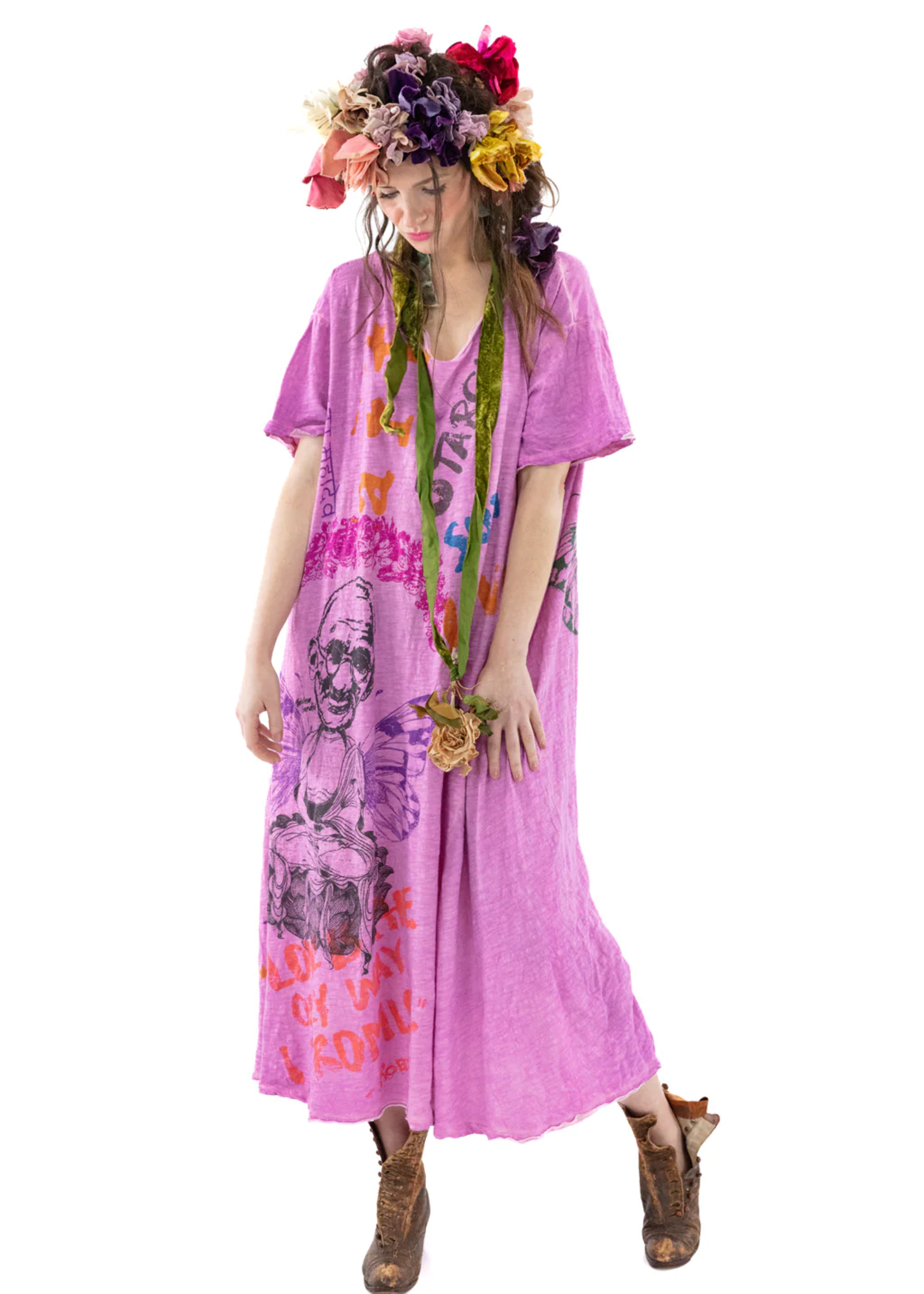 Magnolia Pearl Peace Art Love Gandhi Tee Tshirt Dress 940 Allium