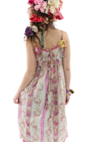 Magnolia Pearl Floral Stripe Amigas Dress 904 Bougainvillea