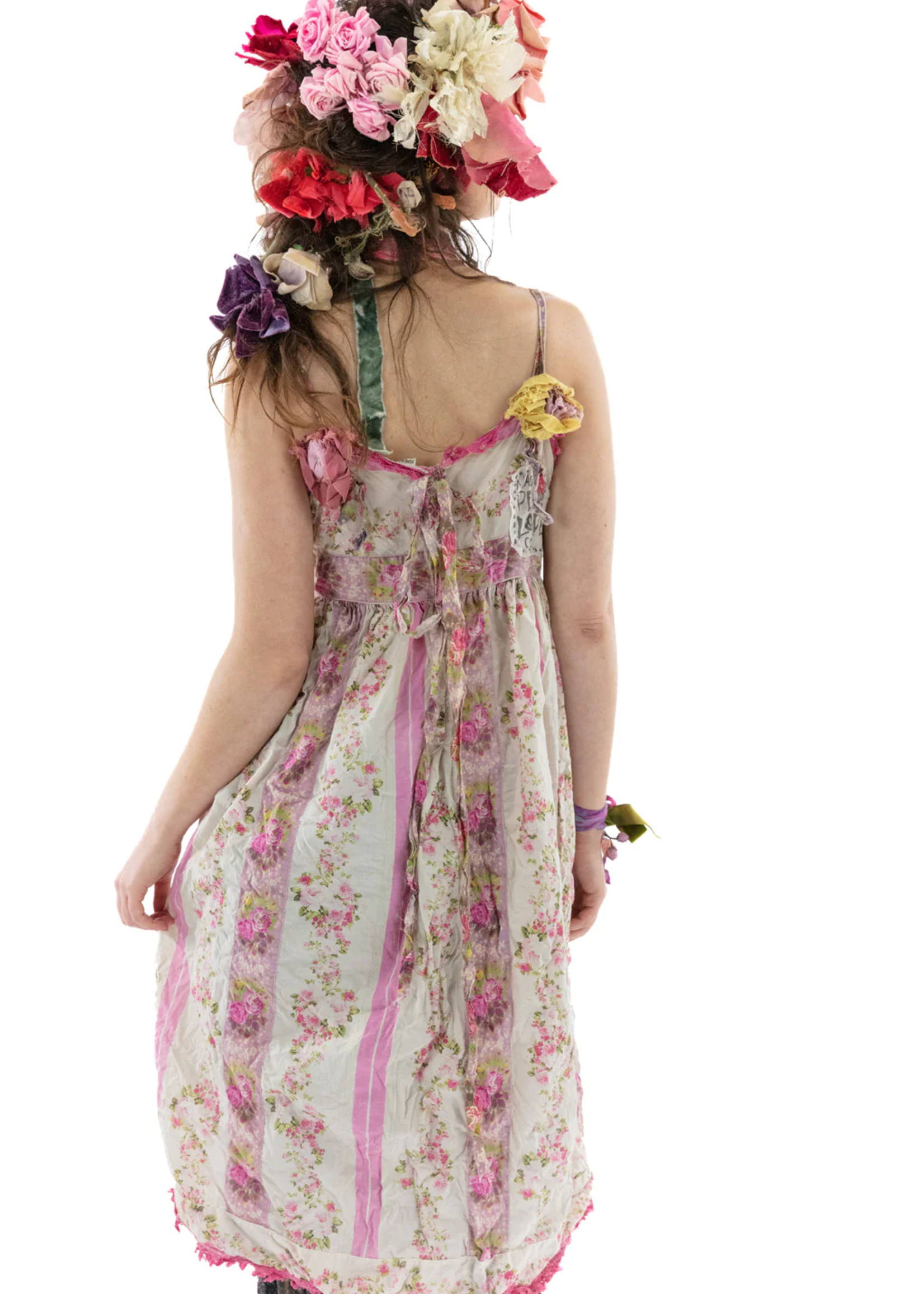 Magnolia Pearl Floral Stripe Amigas Dress 904 Bougainvillea