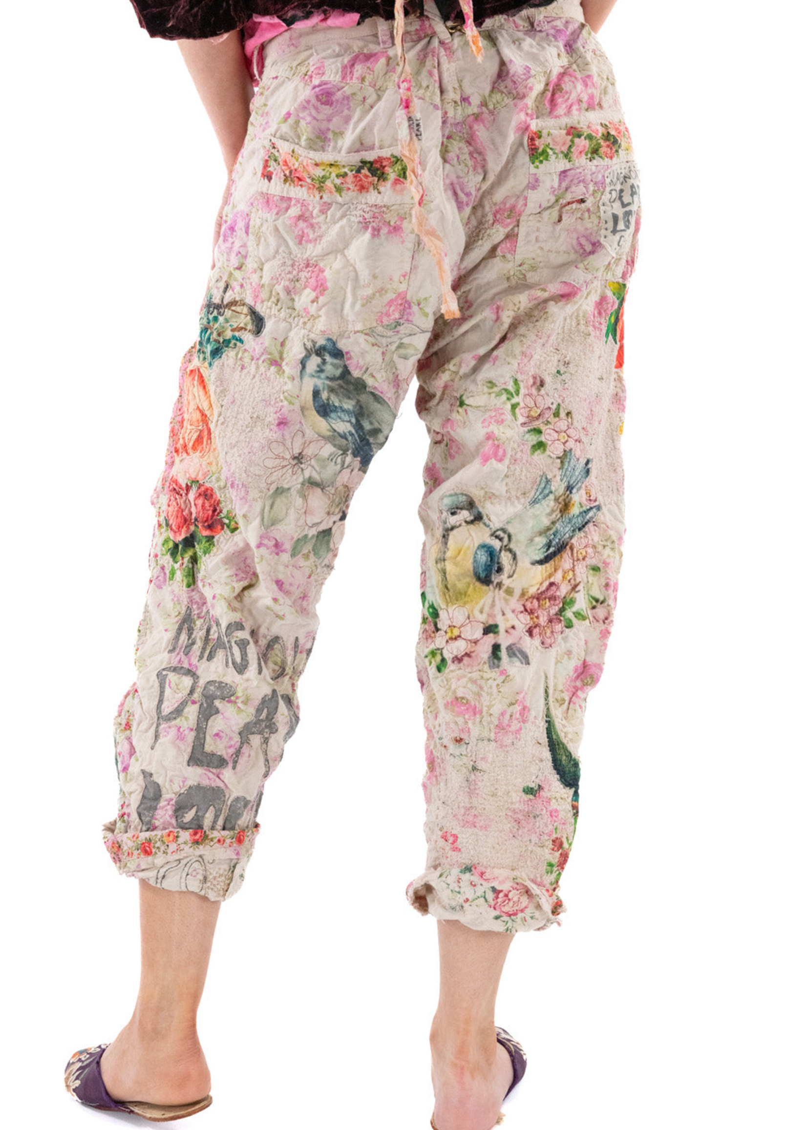 Magnolia Pearl MP Love Co Miners Pants 435 Denims Bird Floral Lemy