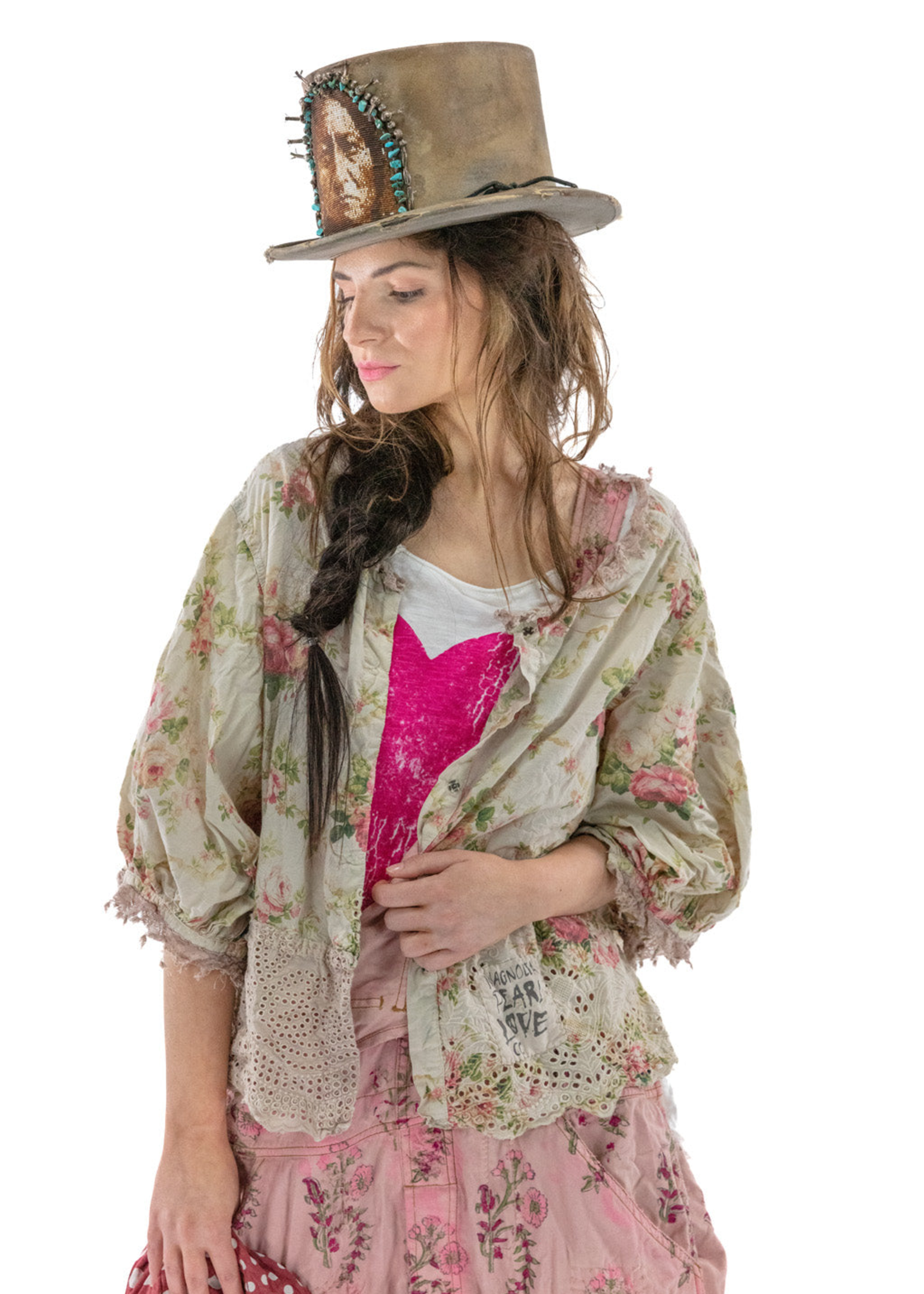 Magnolia Pearl **PREORDER** NEW RELEASE 5-17 Floral Karlie Cropped Blouse Top 1330