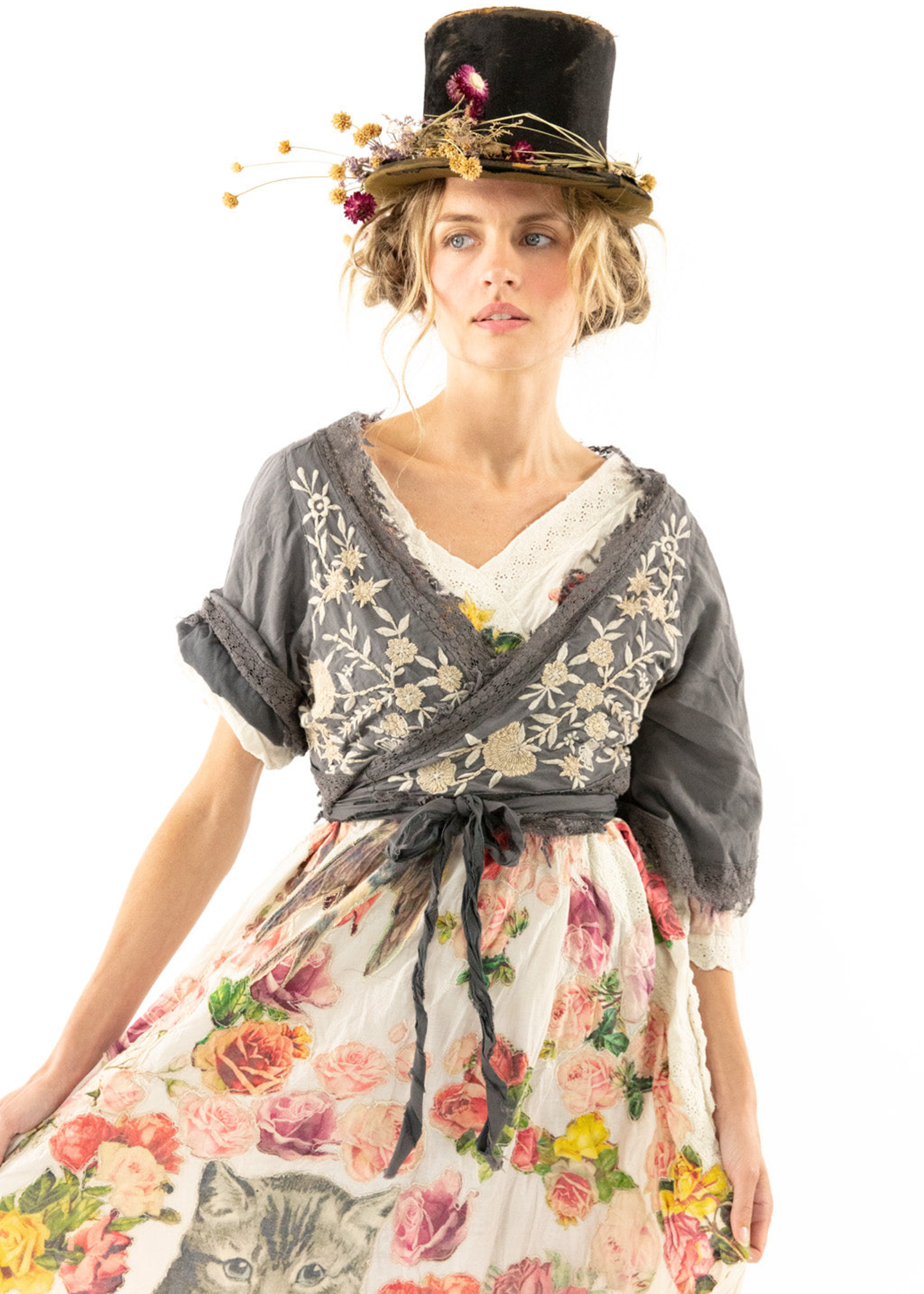 Magnolia Pearl Adelaide Embroidered Wrap TOP 1158 Ozzy