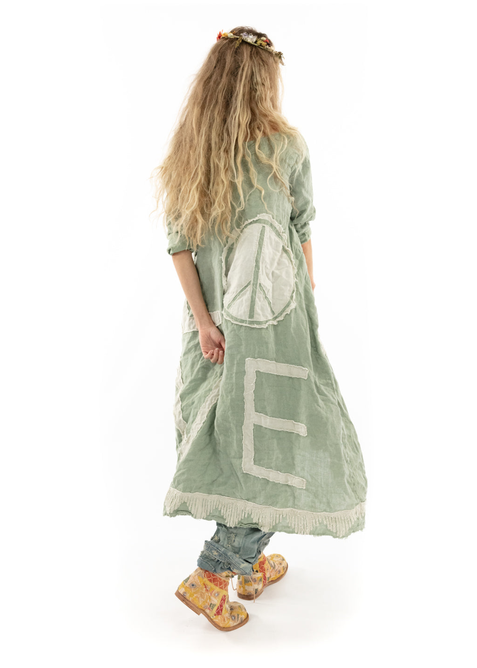 Magnolia Pearl Linen Queen of The Sea Dress DRESS 779 Matcha