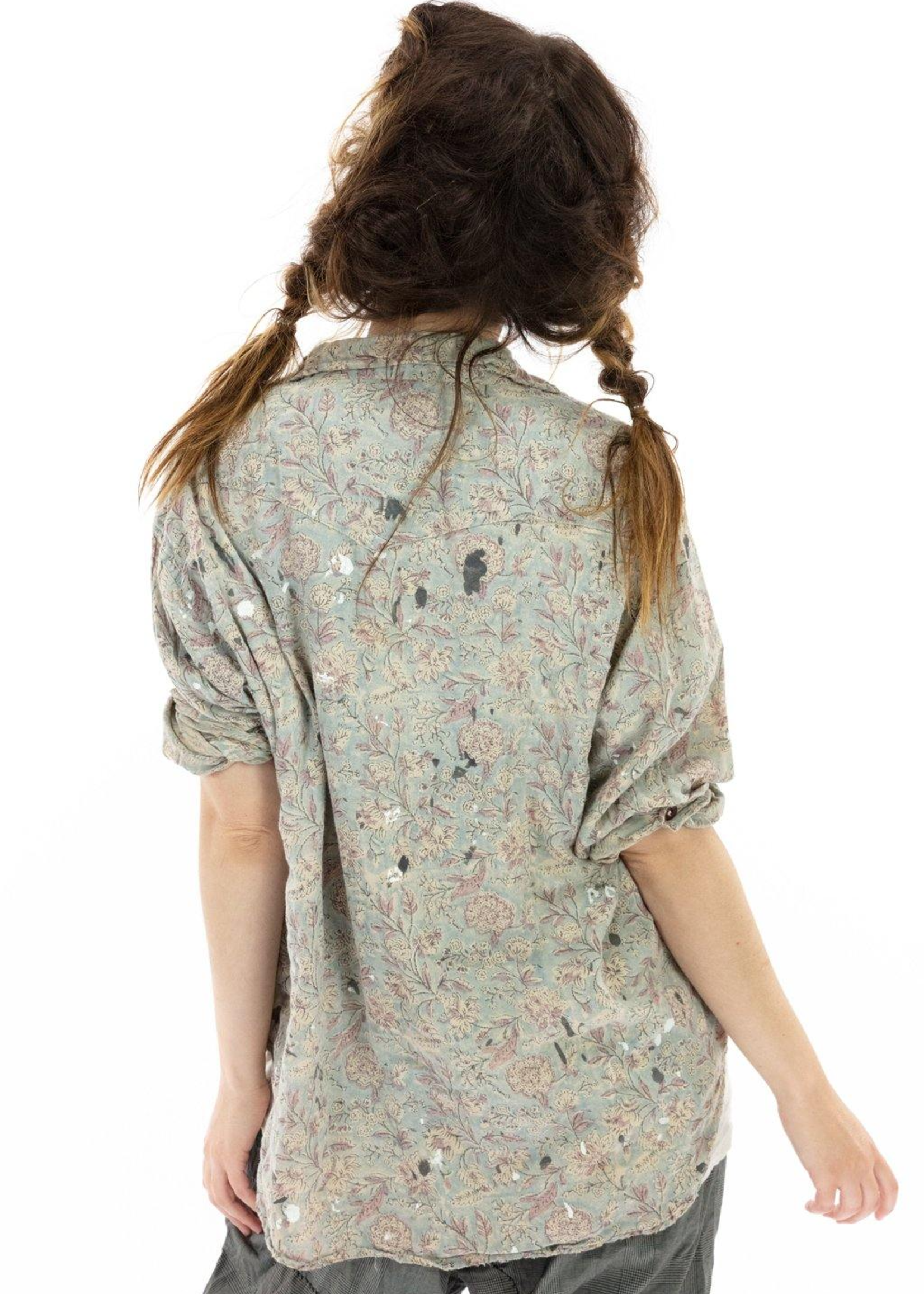 Magnolia Pearl Twill Blockprint Kelly Western TOP 1039 Rambha