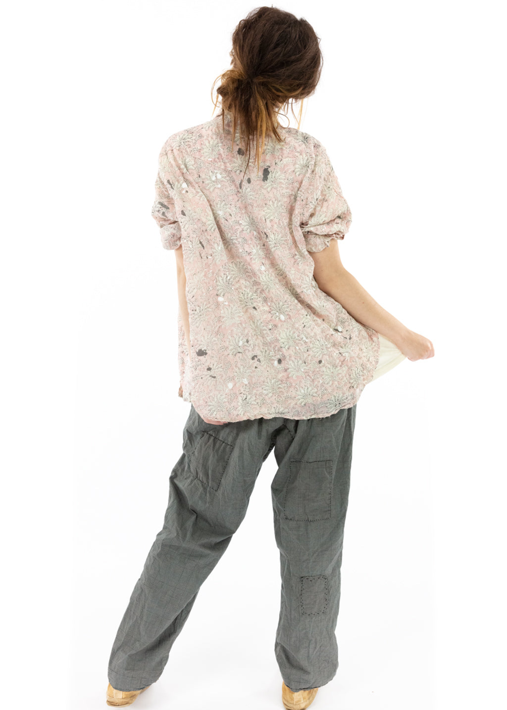 Magnolia Pearl Twill Blockprint Kelly Western TOP 1039 Vineyard