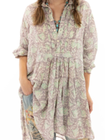 Magnolia Pearl Gauze Blockprint Cordelia Night Shirt TOP 1046 Lissa