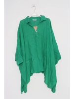 LOU+LOU Linen Tunic Dress  One Size - Green