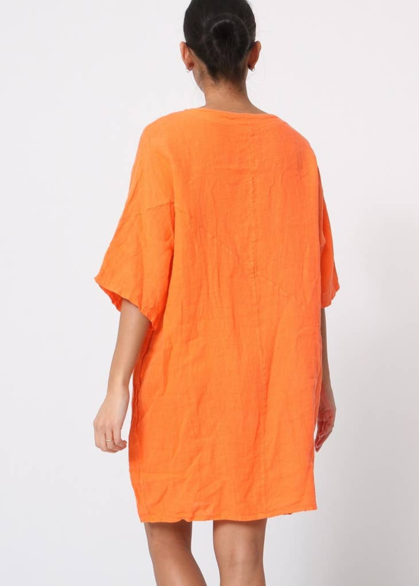 LOU+LOU Taupe Tunic Linen Dress - One Size