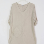 LOU+LOU LOU+LOU Taupe Tunic Linen Dress - One Size