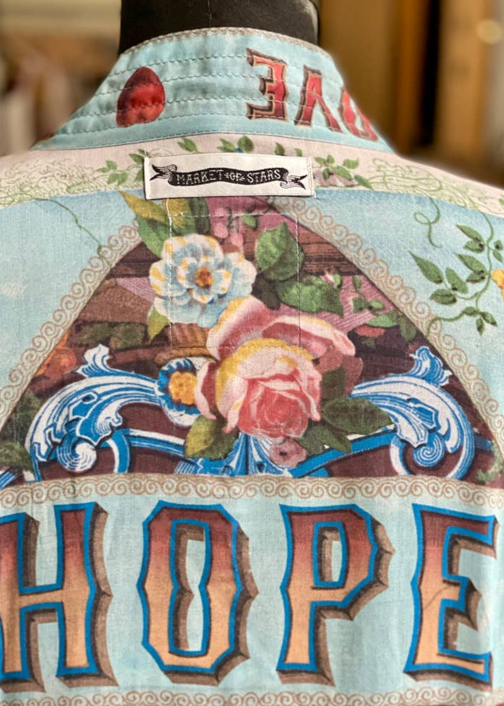 Market of Stars Love Language Bamboo Kimono Opera Duster