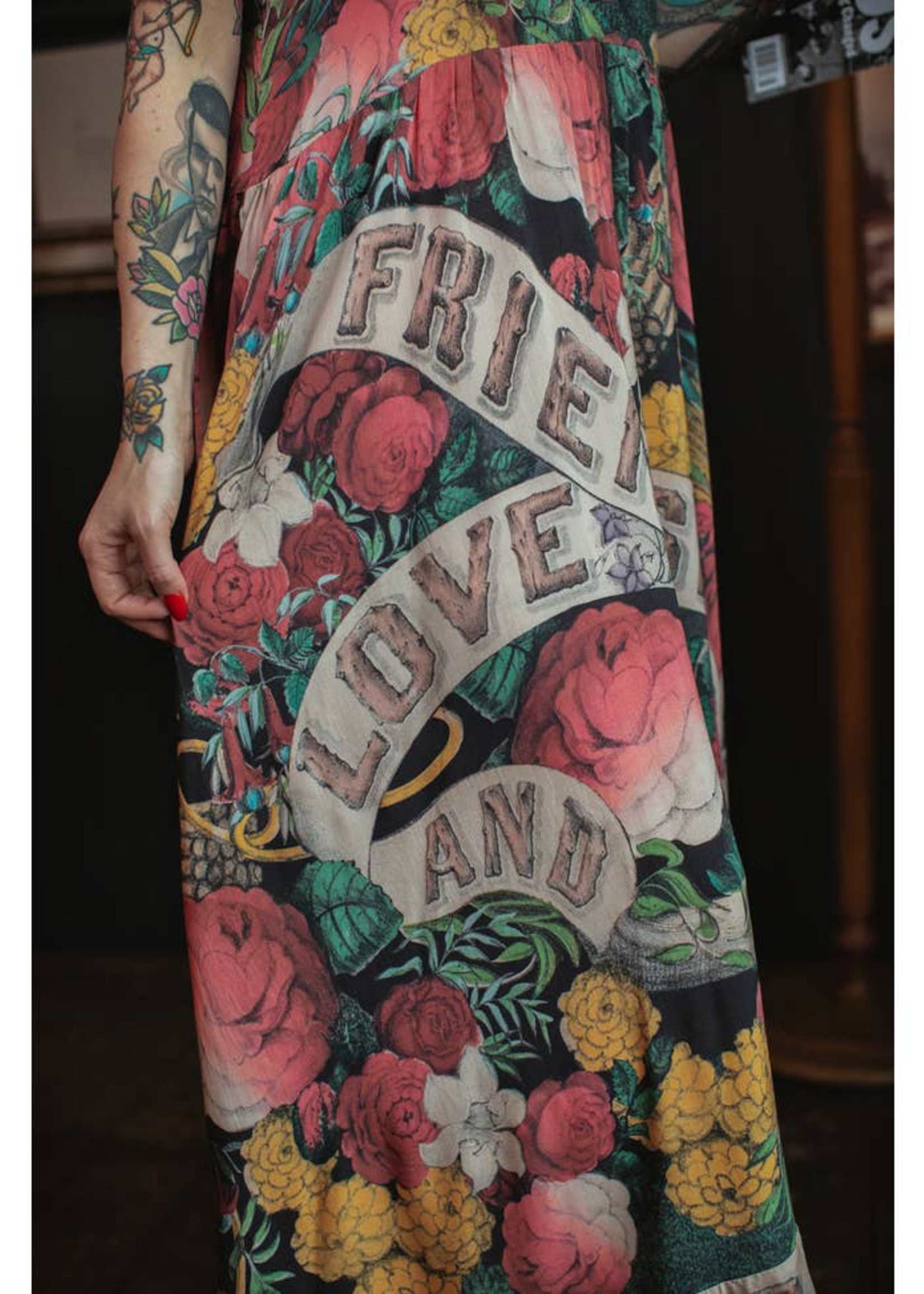 Market of Stars Friendship Love & Truth Boheme Slip Dress L/XL