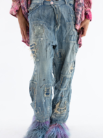 Magnolia Pearl New Release 6-21 Applique 7 Denim Pants 514 Washed Indigo