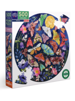 eeBoo Moths Round 500pc puzzle