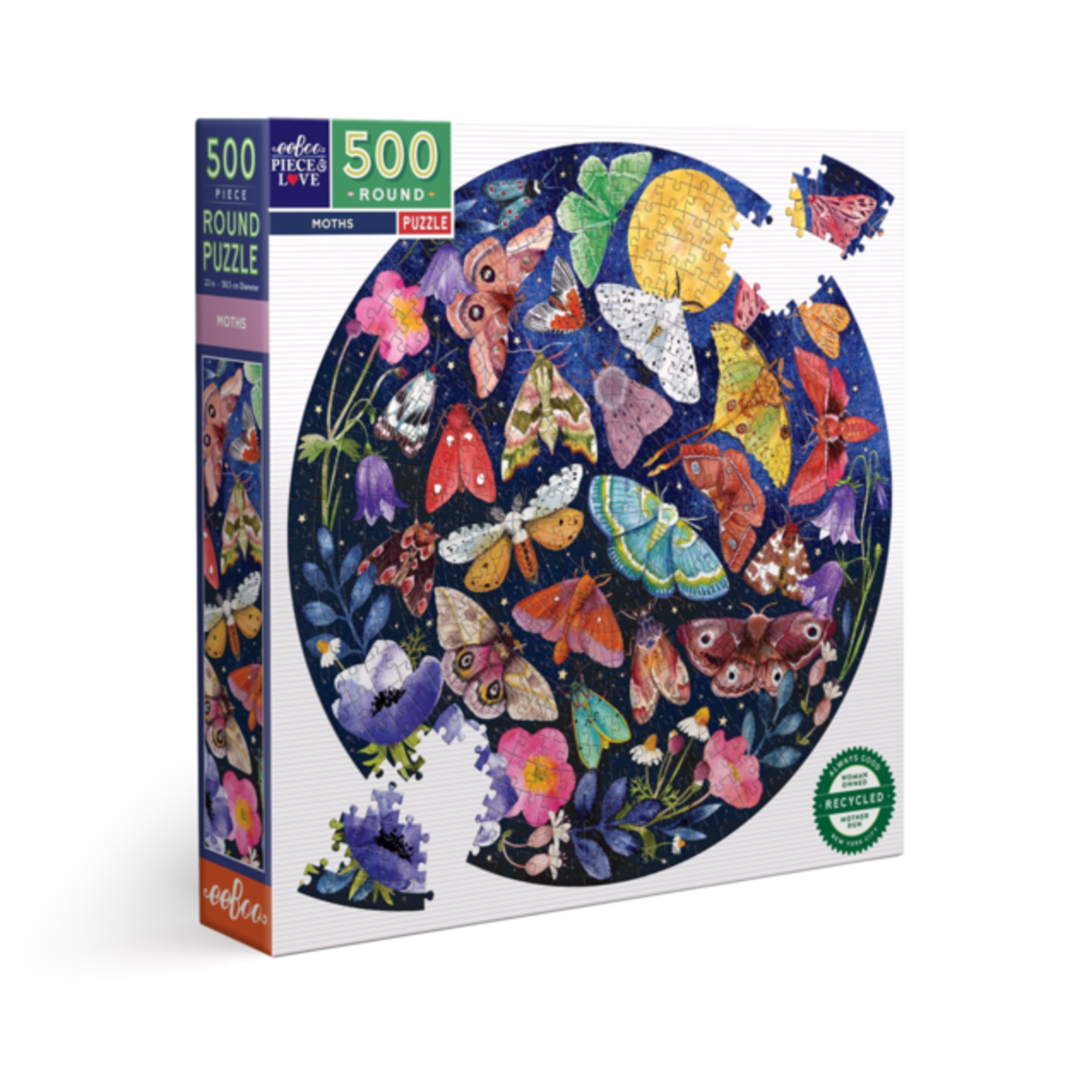 Moths Round 500pc puzzle