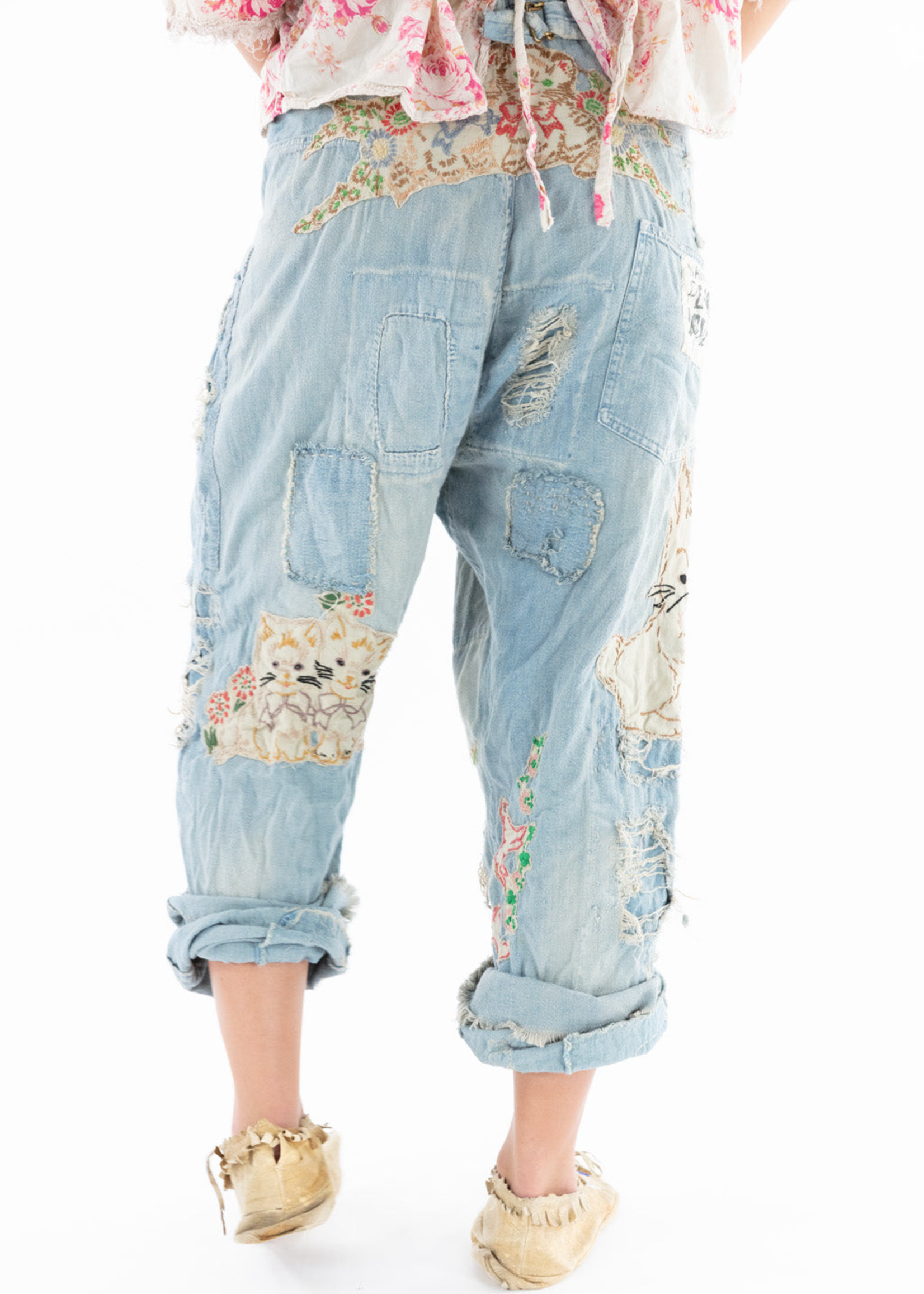 Magnolia Pearl Lil Friends Miners Denim Pants 423 Washed Indigo One Size