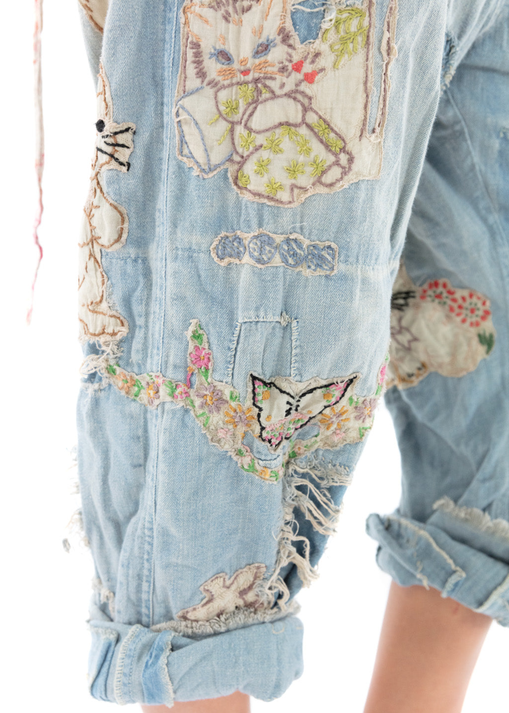 Magnolia Pearl Lil Friends Miners Denim Pants 423 Washed Indigo One Size