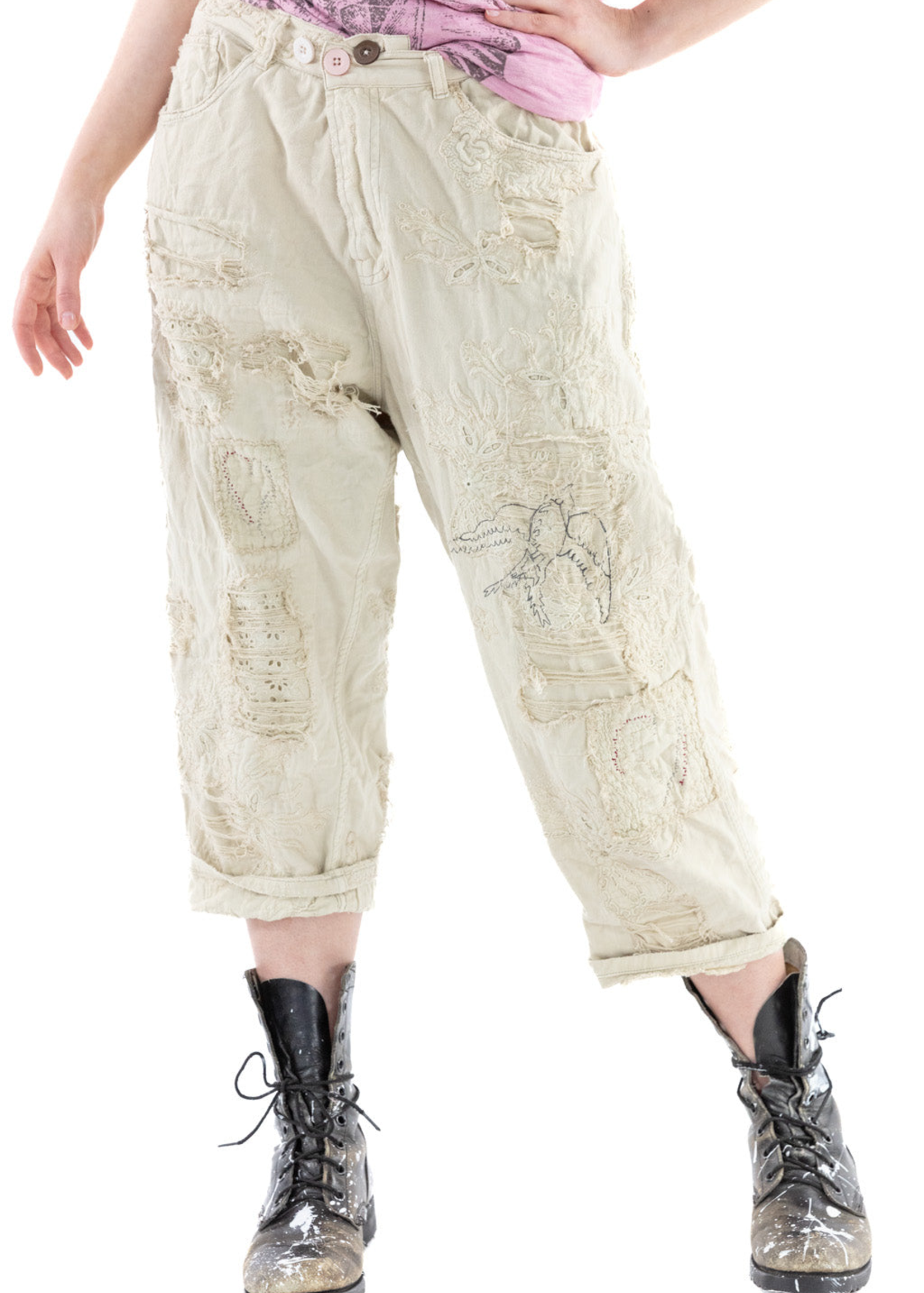 Magnolia Pearl Embroidered Amour Miners Pants 461 Moonlight