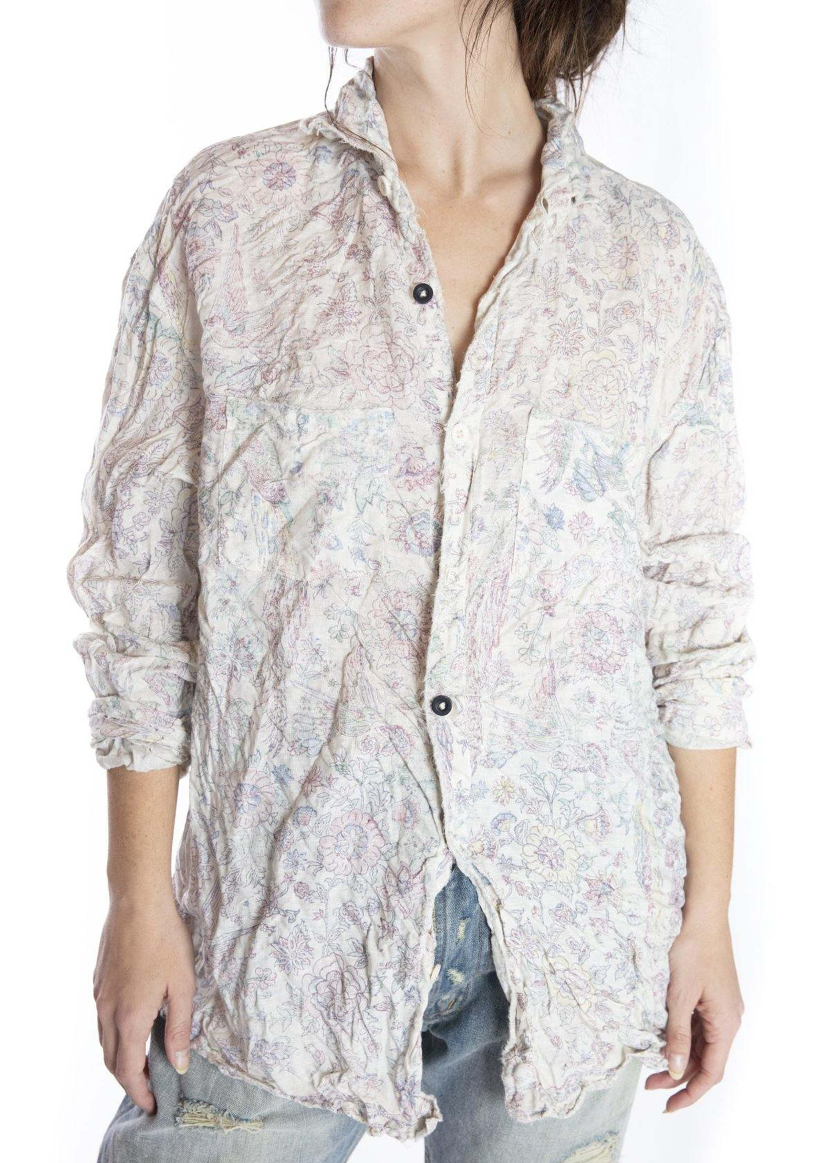 Magnolia Pearl Boyfriend Shirt Top 902 Acanthus Sun