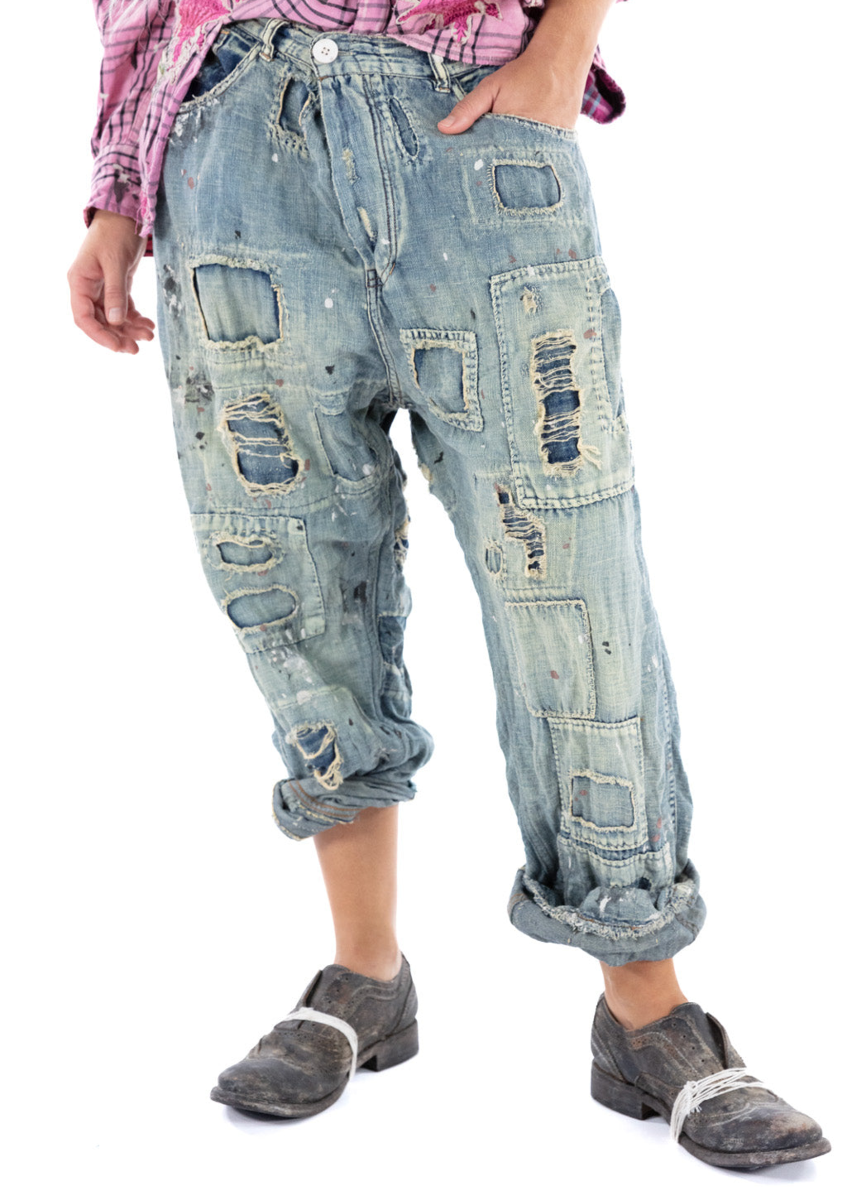 Magnolia Pearl Cotton Linen Miners Denims PANTS 465 Indigo