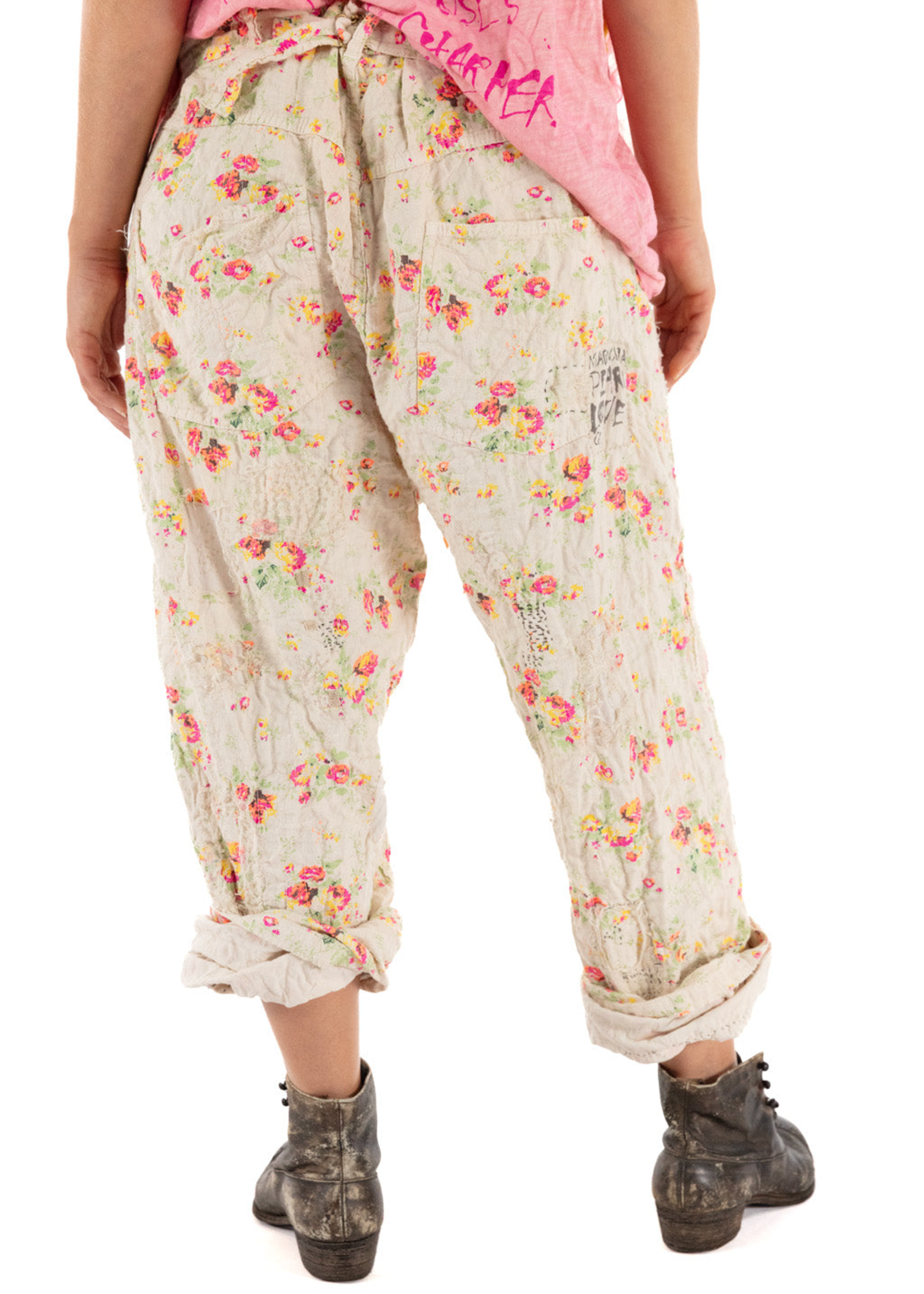 Magnolia Pearl MP Cotton Linen Miner Pants 498 Circus Rose One Size