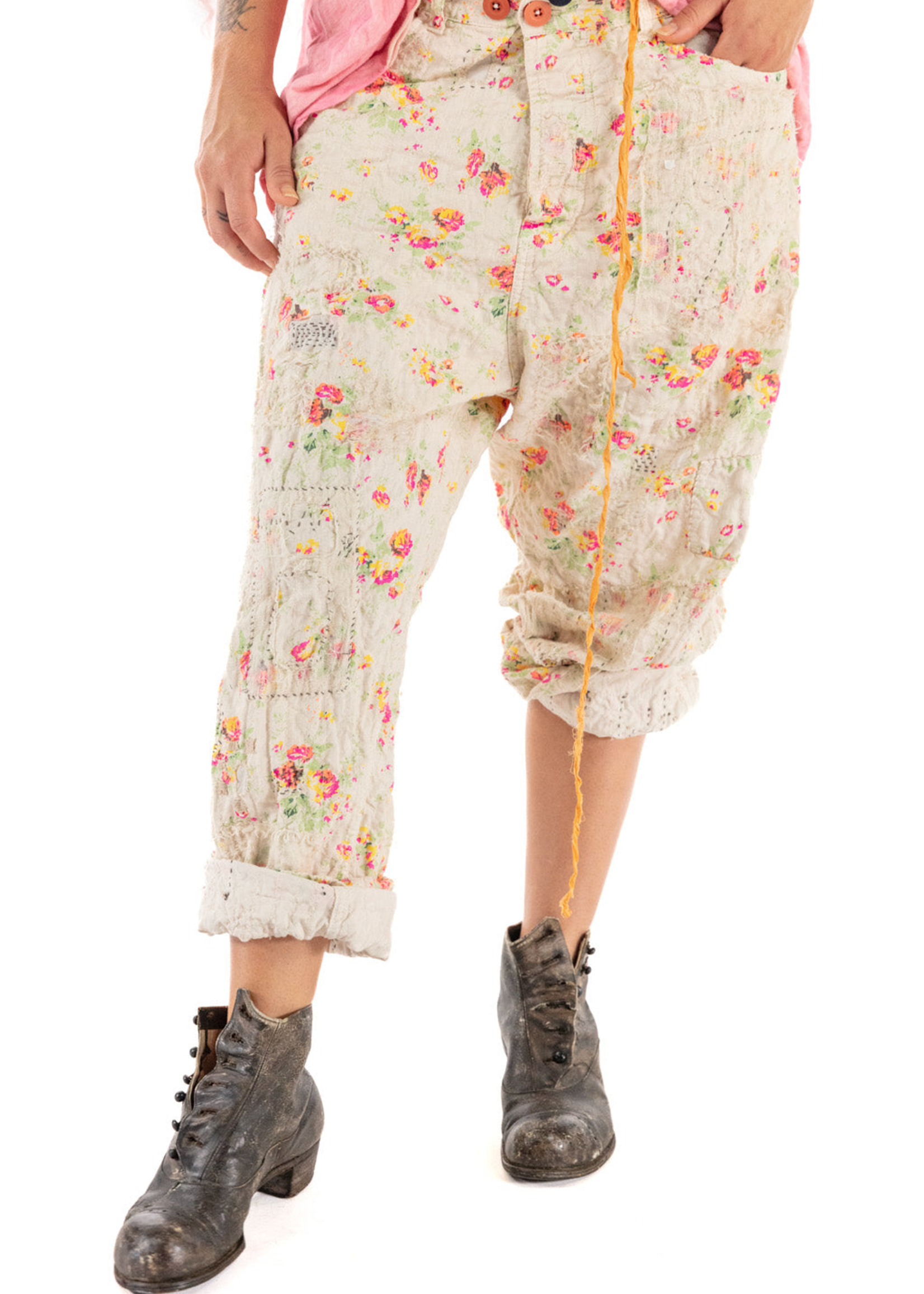 Magnolia Pearl MP Cotton Linen Miner Pants 498 Circus Rose One Size
