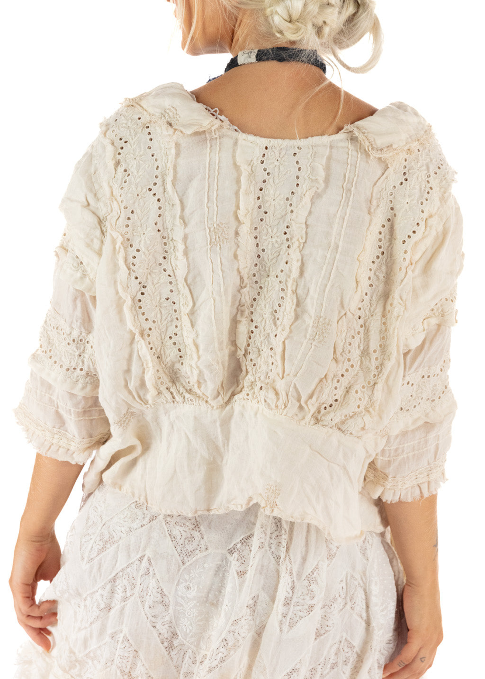 Magnolia Pearl Linen Ramie Marburger Blouse Top 1424 Moonlight
