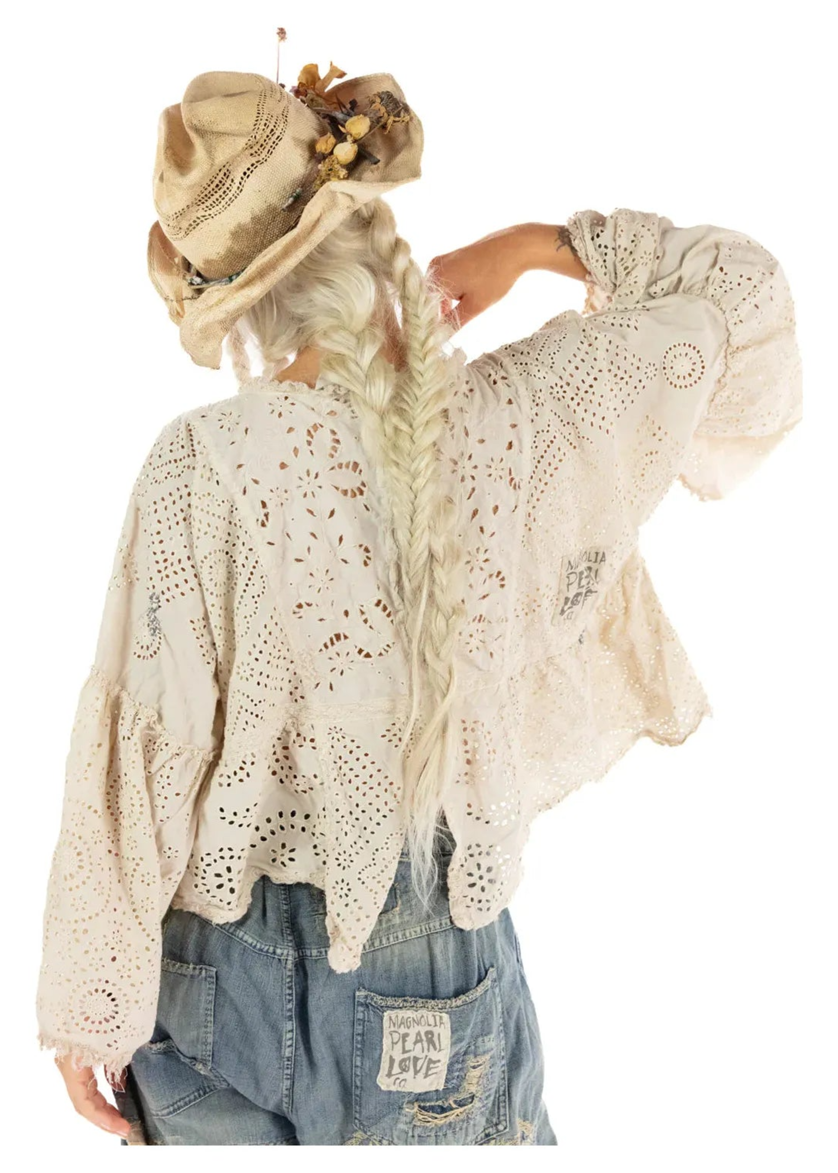 Magnolia Pearl Eyelet Selah Blouse Top 1484 Moonlight
