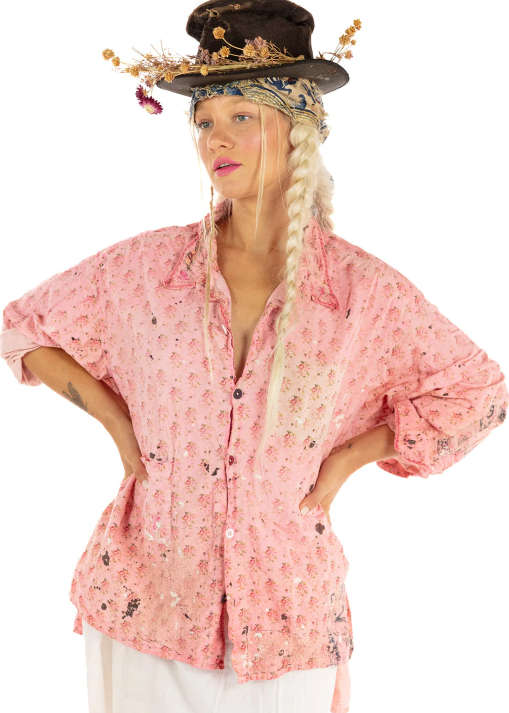 Magnolia Pearl Adison Workshirt Top 1419 Pecan Village