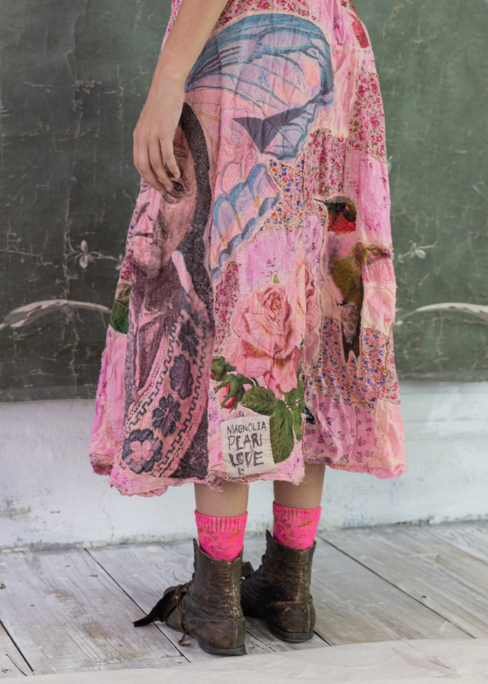 Magnolia Pearl Patchwork Sascha Wrap Skirt 156 Azalea