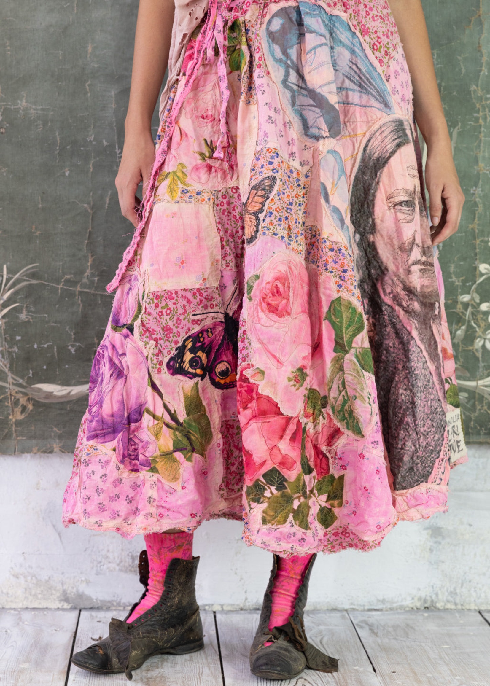 Magnolia Pearl Patchwork Sascha Wrap Skirt 156 Azalea