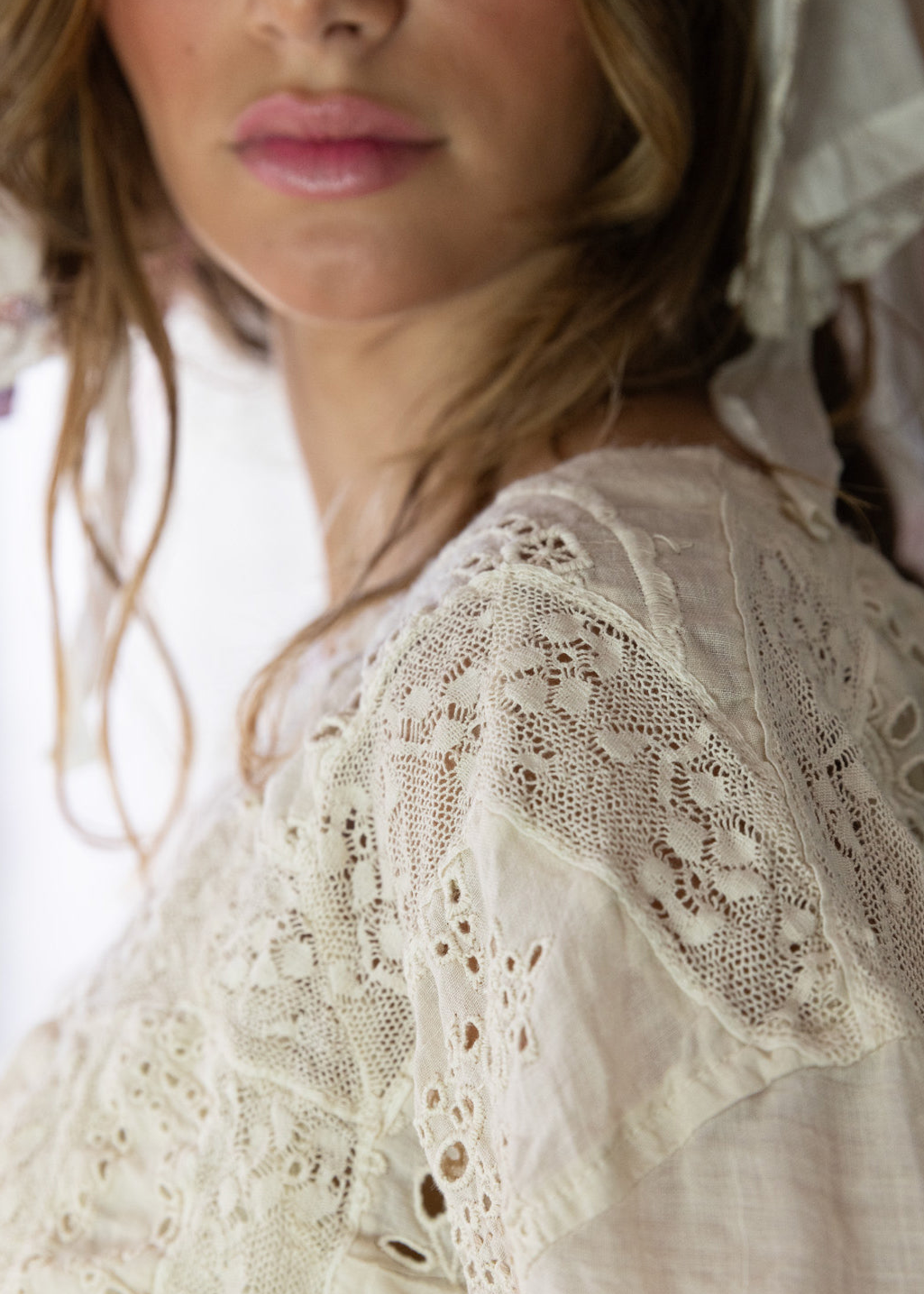 Magnolia Pearl Eyelet Rafaella Blouse Top 1417 Moonlight
