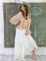 Magnolia Pearl Dear Liza Eyelet Blouse Top 1521 Kiss Molly
