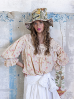 Magnolia Pearl Crochet Yoke Keira Blouse Top 1566 Eden Rose