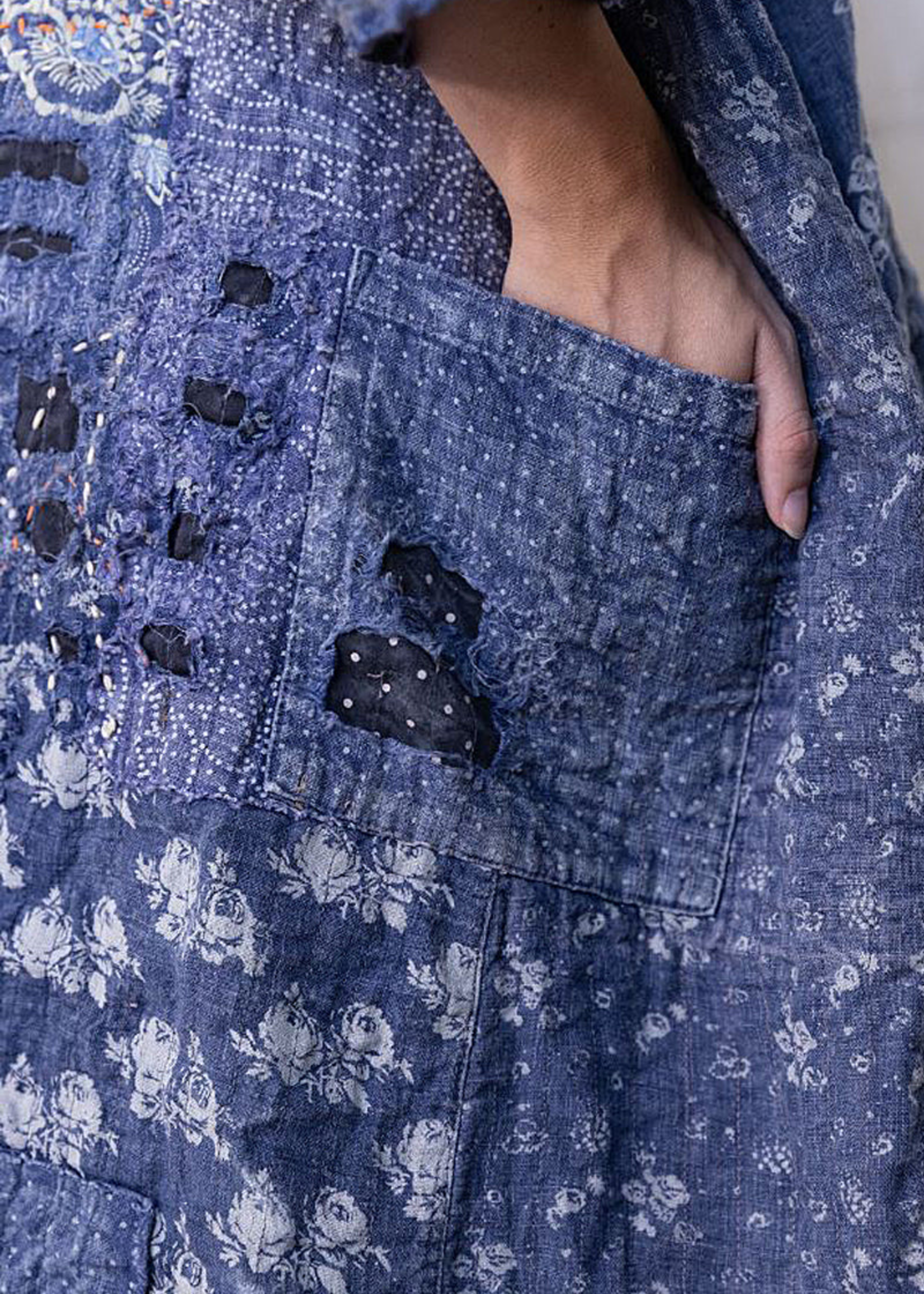Magnolia Pearl Quilted Boro Kimono 794 Boro
