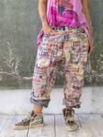 Magnolia Pearl YD Patchwork Miner Pants 513 Madras Rainbow One Size