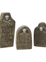 Decorative Tombstones Set of 3 – Halloween Graveyard Decor
