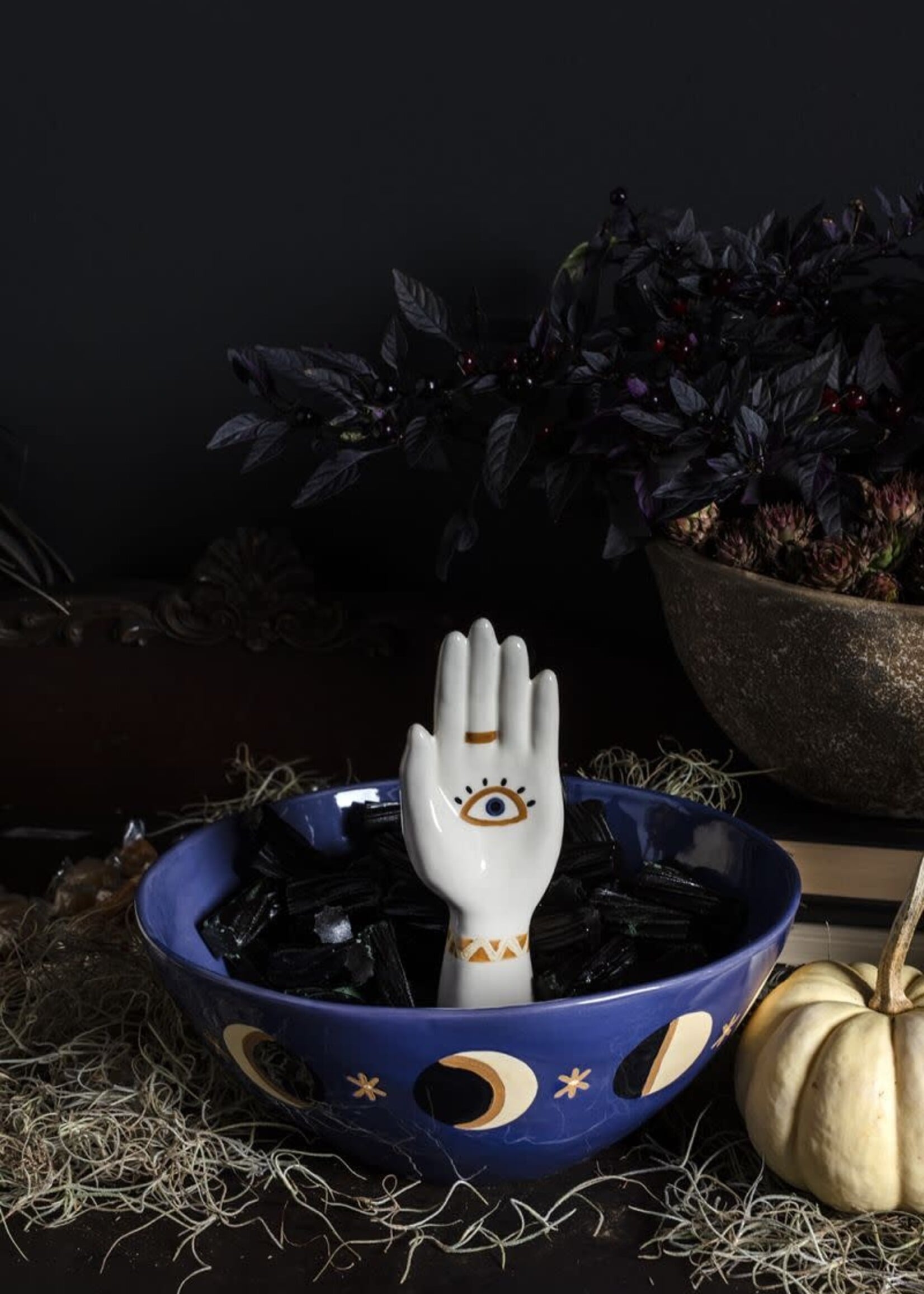 All-Seeing Hand Bowl – Stoneware Ceramic Candy Bowl