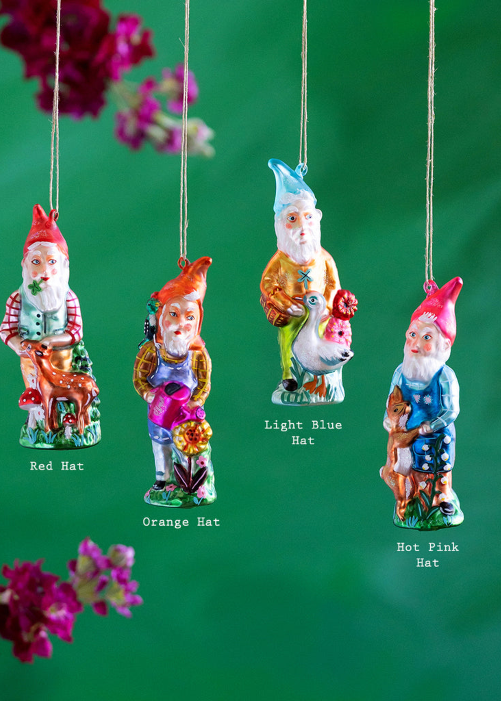 Glitterville Nathalie Lete Gnome Ornaments