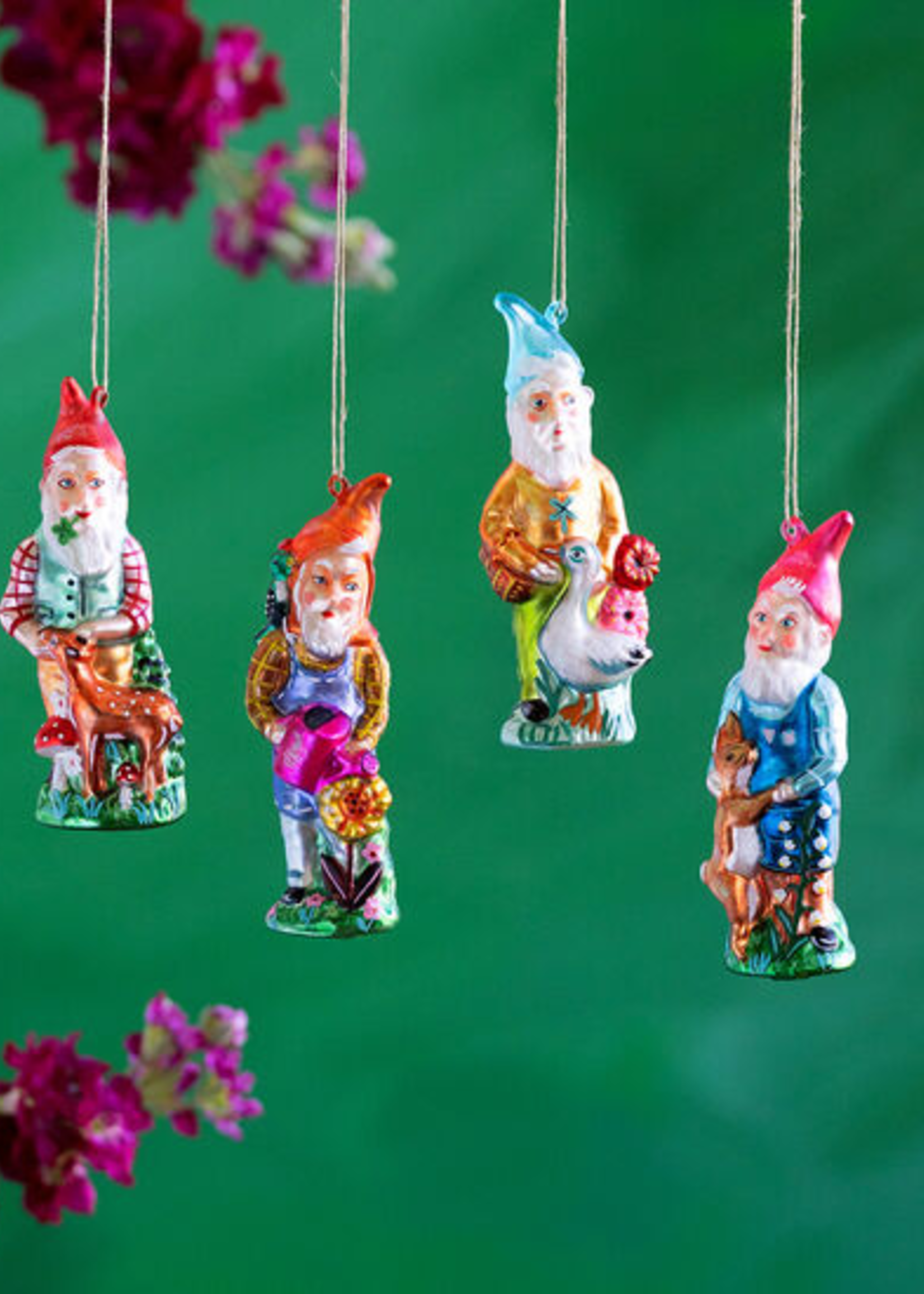 Glitterville Nathalie Lete Gnome Ornaments