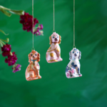 Glitterville Nathalie Lete Floral Dog Ornaments