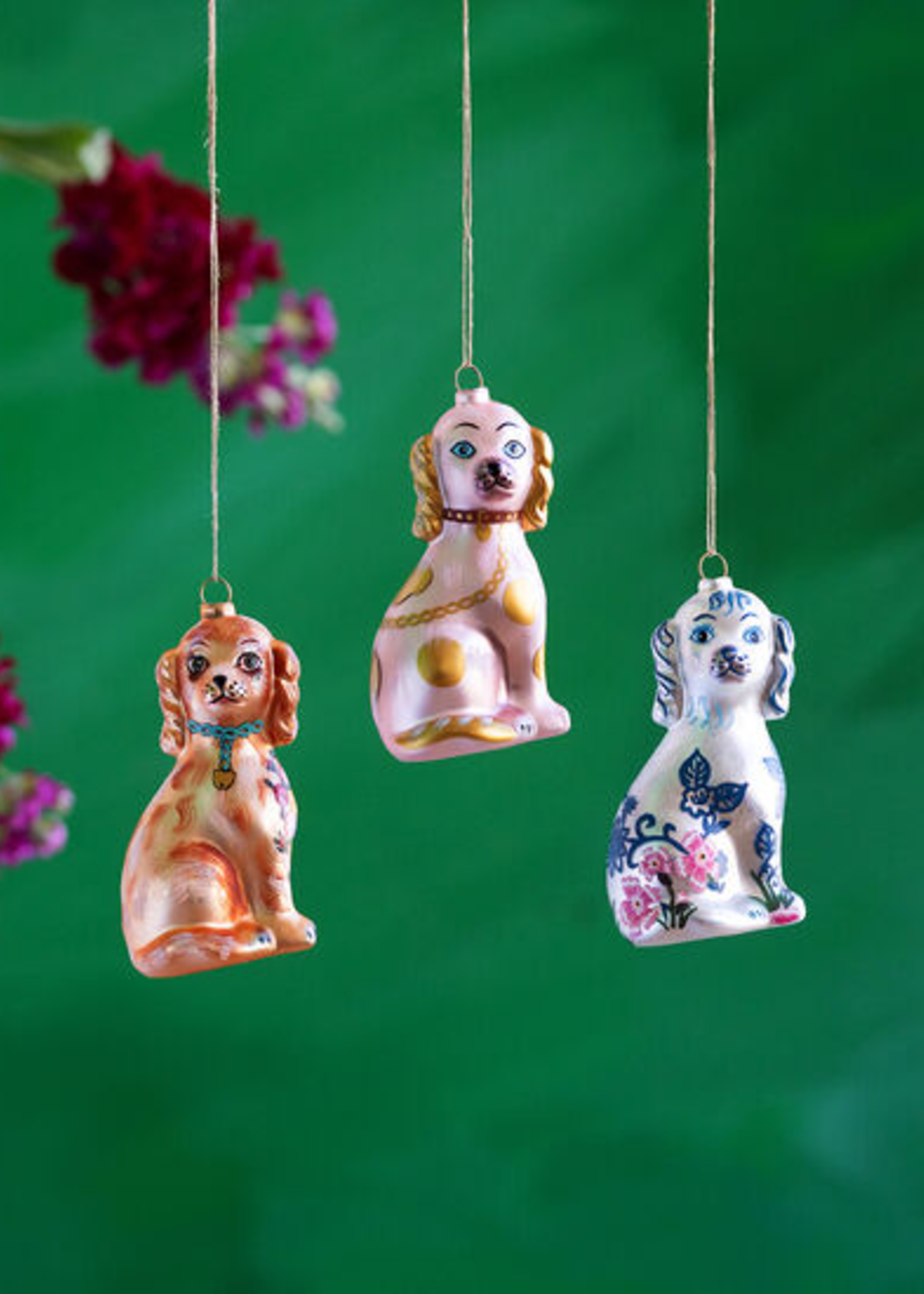 Nathalie Lete Nathalie Lete Floral Dog Ornaments