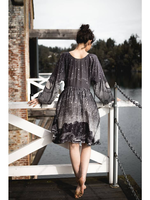 Market of Stars Stargazer Reversible Printed Bamboo Dress / Layering Tunic One Size