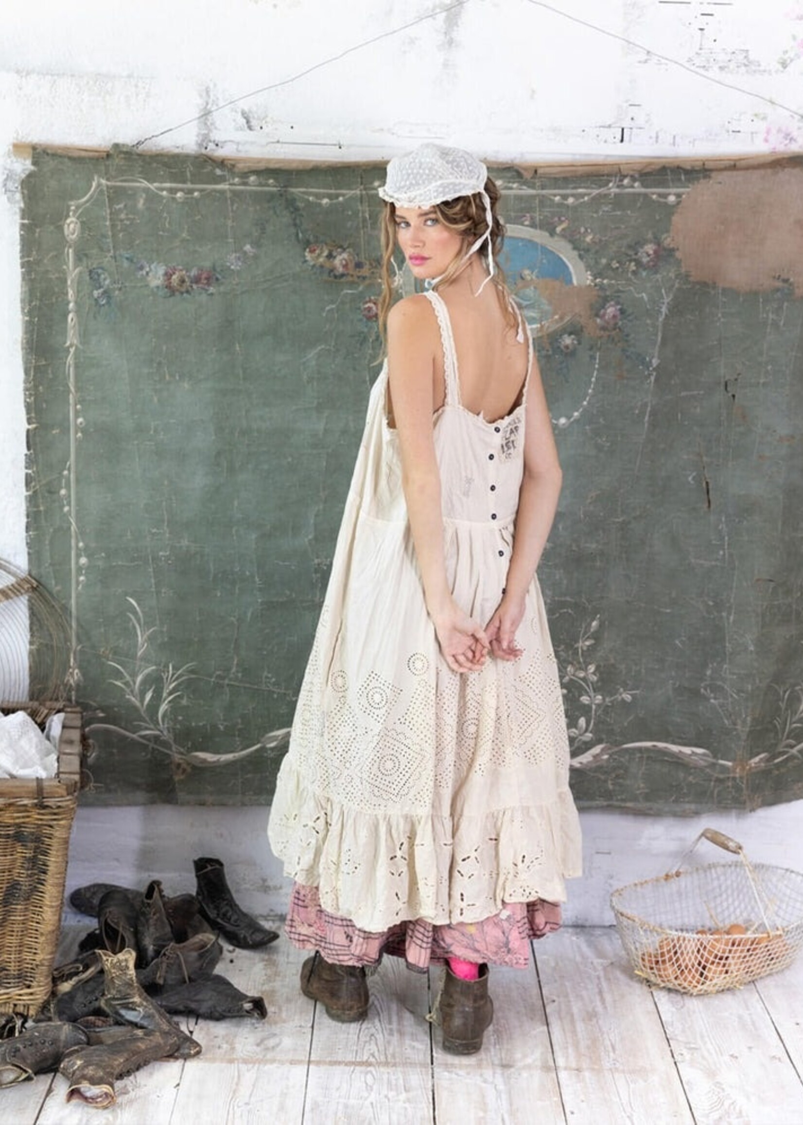 Magnolia Pearl Eyelet Tevy Peace Tank Dress 956 Moonlight
